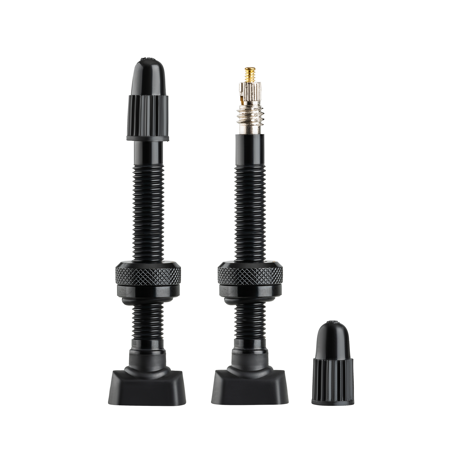 Tubeless Ventil mit Gewindebuchse und Schutzkappe (2 Stück)